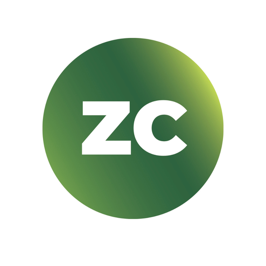 Green circle with 'ZC' in white on a white background